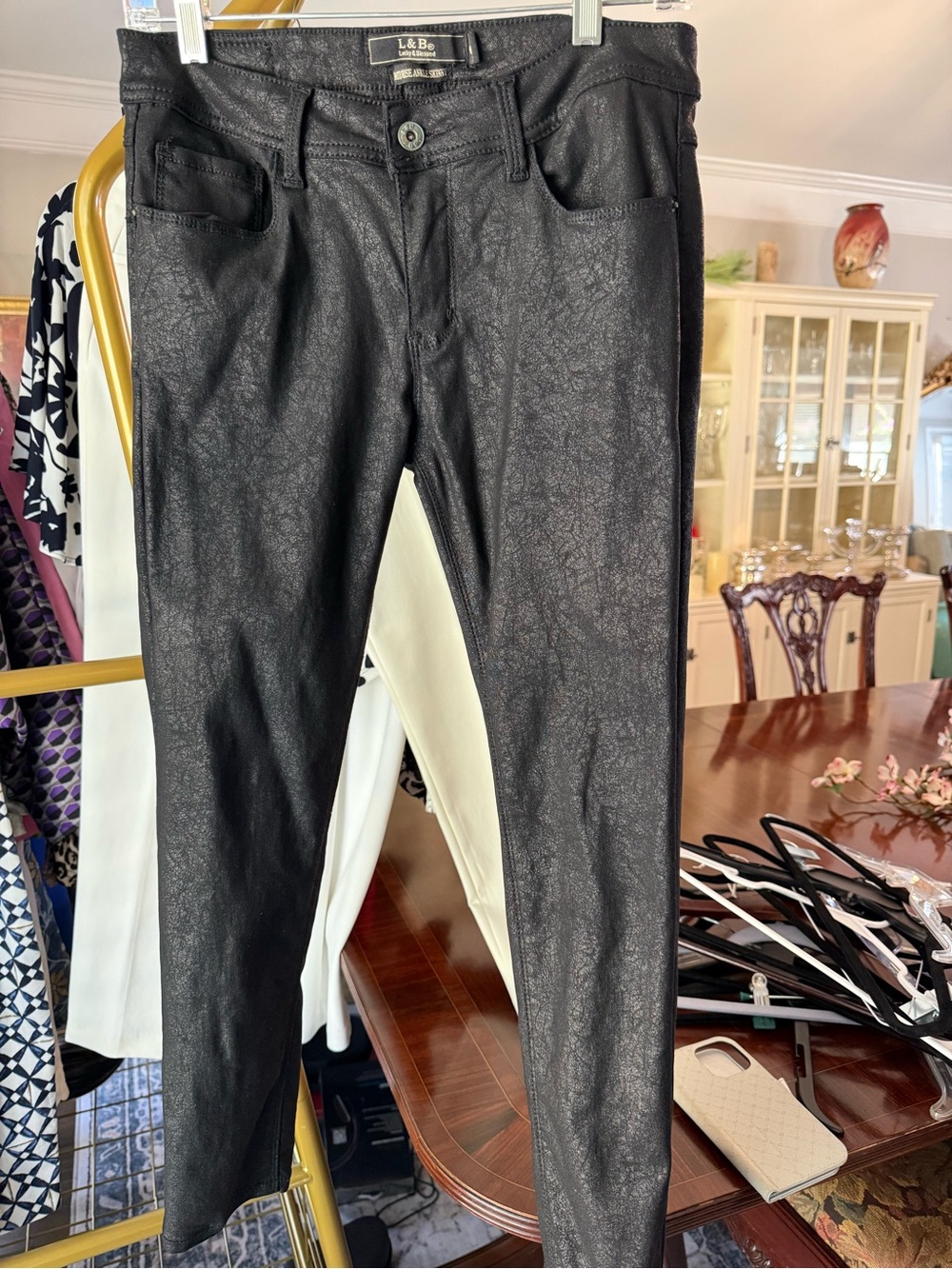 Lucky & Blessed Black Skinny Coated Jeans